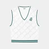 DIAMOND CROP VEST CHALK