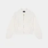 DIAMOND KNIT BOMBER CHALK