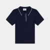 DIAMOND KNIT POLO NAVY