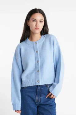 ELLE CROP CARDIGAN GLACIER