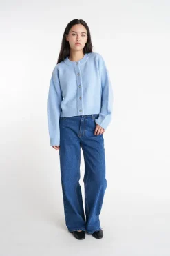 ELLE CROP CARDIGAN GLACIER