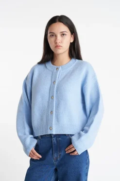 ELLE CROP CARDIGAN GLACIER