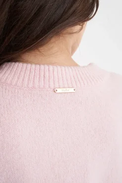 ELLE CROP CARDIGAN PALE ROSE