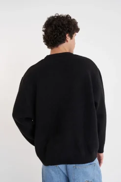 FLEET INTARSIA KNIT CREW BLACK
