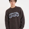 FLEET KNIT CREW/GROOVY COCOA