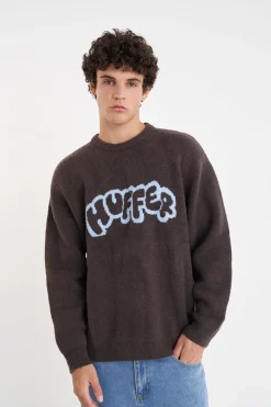 FLEET KNIT CREW/GROOVY COCOA