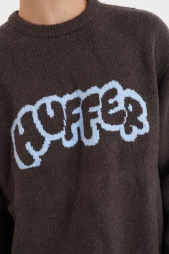 FLEET KNIT CREW/GROOVY COCOA