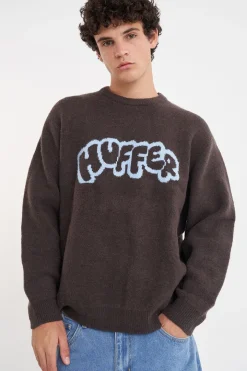 FLEET KNIT CREW/GROOVY COCOA