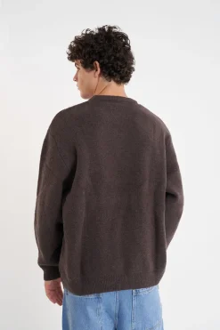 FLEET KNIT CREW/GROOVY COCOA