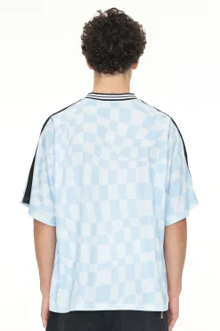 FOOTBALL TEE/UNCHECK Y2K BLUE