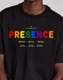 GENDER NEUTRAL TEE/PRESENCE BLACK