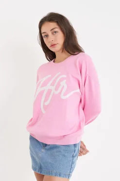 GIRLFRIEND INTARSIA KNIT BON BON