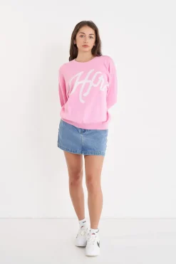 GIRLFRIEND INTARSIA KNIT BON BON