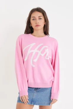 GIRLFRIEND INTARSIA KNIT BON BON
