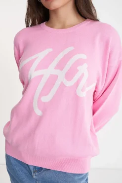 GIRLFRIEND INTARSIA KNIT BON BON