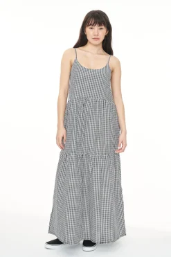 HARPER RESORT DRESS BLACK/CHALK