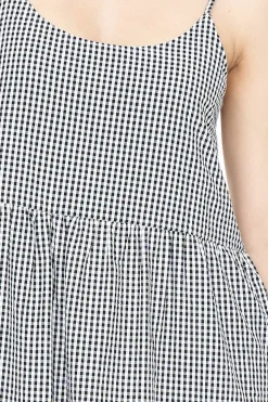 HARPER RESORT DRESS BLACK/CHALK