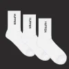HFR RIB SOCK/3 PACK WHITE