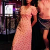 LA ROSA CLEO MIDI DRESS BLUSH FLORAL