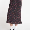LA ROSA MIDI SKIRT DARK ROSE