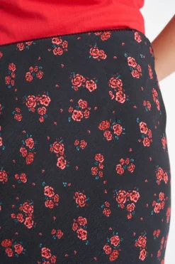 LA ROSA MIDI SKIRT DARK ROSE