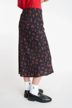 LA ROSA MIDI SKIRT DARK ROSE