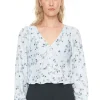 LALISA CLEO LS TOP BLUE FLORAL