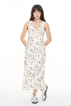 LALISA CLEO MIDI DRESS MULTI FLORAL