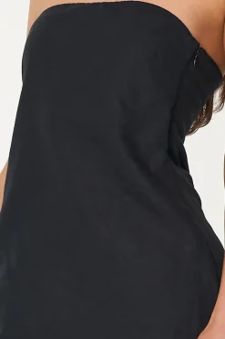 LIN-IN COLUMN MINIDRESS BLACK