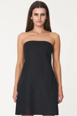 LIN-IN COLUMN MINIDRESS BLACK