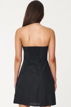 LIN-IN COLUMN MINIDRESS BLACK