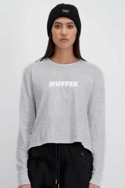 LS BELLA TEE/STEP UP GREY MARLE