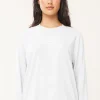 LS LANEWAY TEE/LABEL WHITE