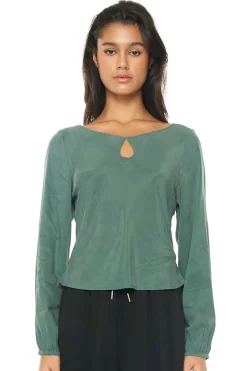 MELROSE KEYHOLE LS TOP SAGE LEAF