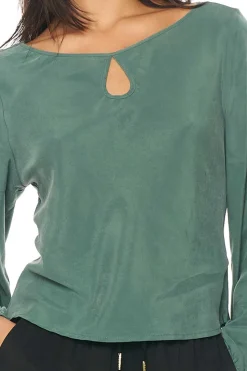 MELROSE KEYHOLE LS TOP SAGE LEAF