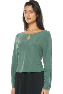MELROSE KEYHOLE LS TOP SAGE LEAF