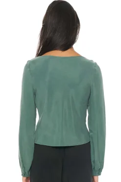 MELROSE KEYHOLE LS TOP SAGE LEAF