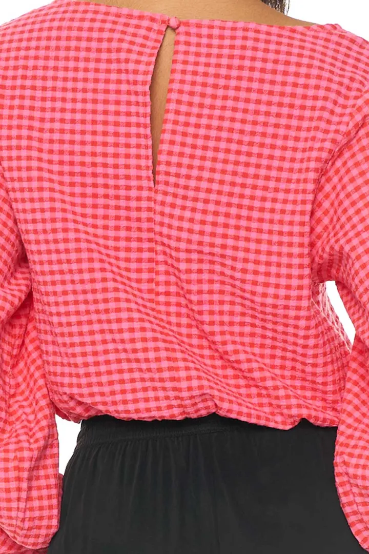 MELROSE LS AIRY TOP CRIMSON