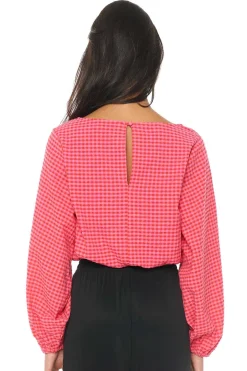 MELROSE LS AIRY TOP CRIMSON