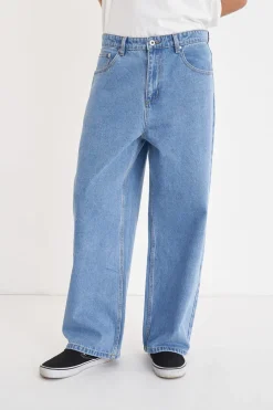 MENS BAGGY DENIM JEAN MID WASH