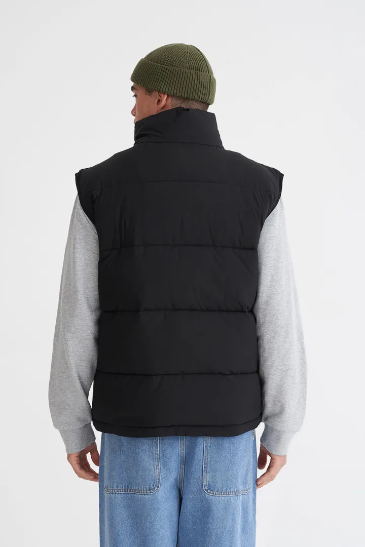 MENS BOX PUFFER VEST BLACK