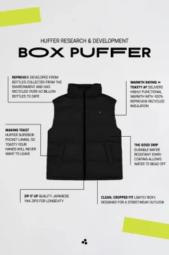 MENS BOX PUFFER VEST BLACK