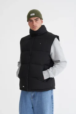 MENS BOX PUFFER VEST BLACK