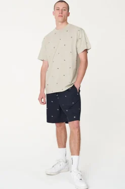 MENS CHEERS SUP TEE DUNE/NAVY