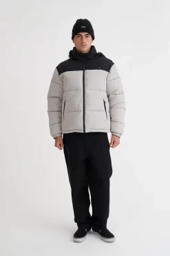 MENS DUO PUFFER JKT BLACK/FOSSIL