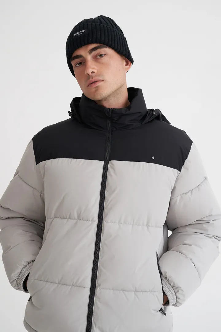 MENS DUO PUFFER JKT BLACK/FOSSIL