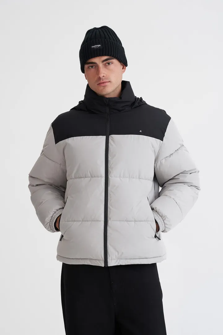 MENS DUO PUFFER JKT BLACK/FOSSIL
