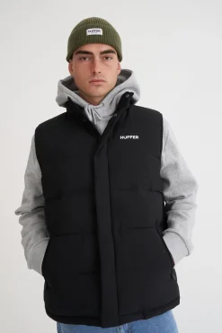 MENS HUFFER PUFFER VEST BLACK