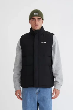 MENS HUFFER PUFFER VEST BLACK