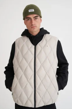 MENS QUILTED LOFT VEST MOONROCK